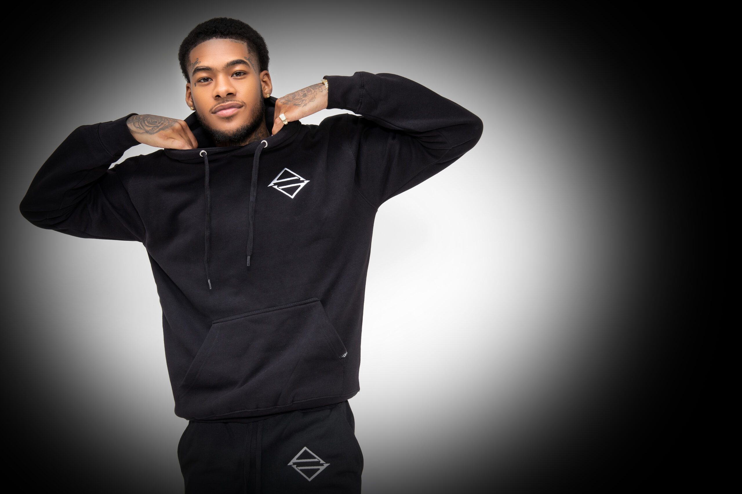 AKAGE LOGO "Black" Top - Silver Embroidered - Image 2